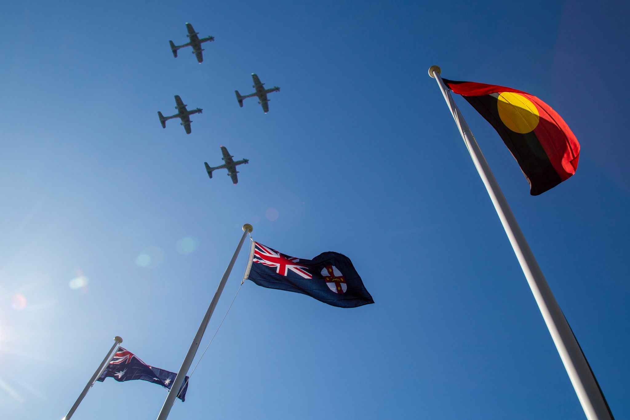 Four RAAF PC21s provided a flypast.