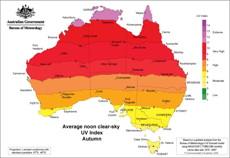 Australian-UV-index-average-autumn
