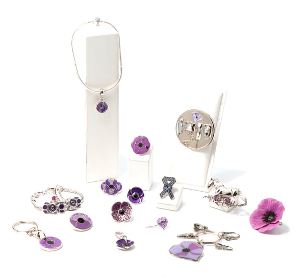 Purple Poppy Lapel pins