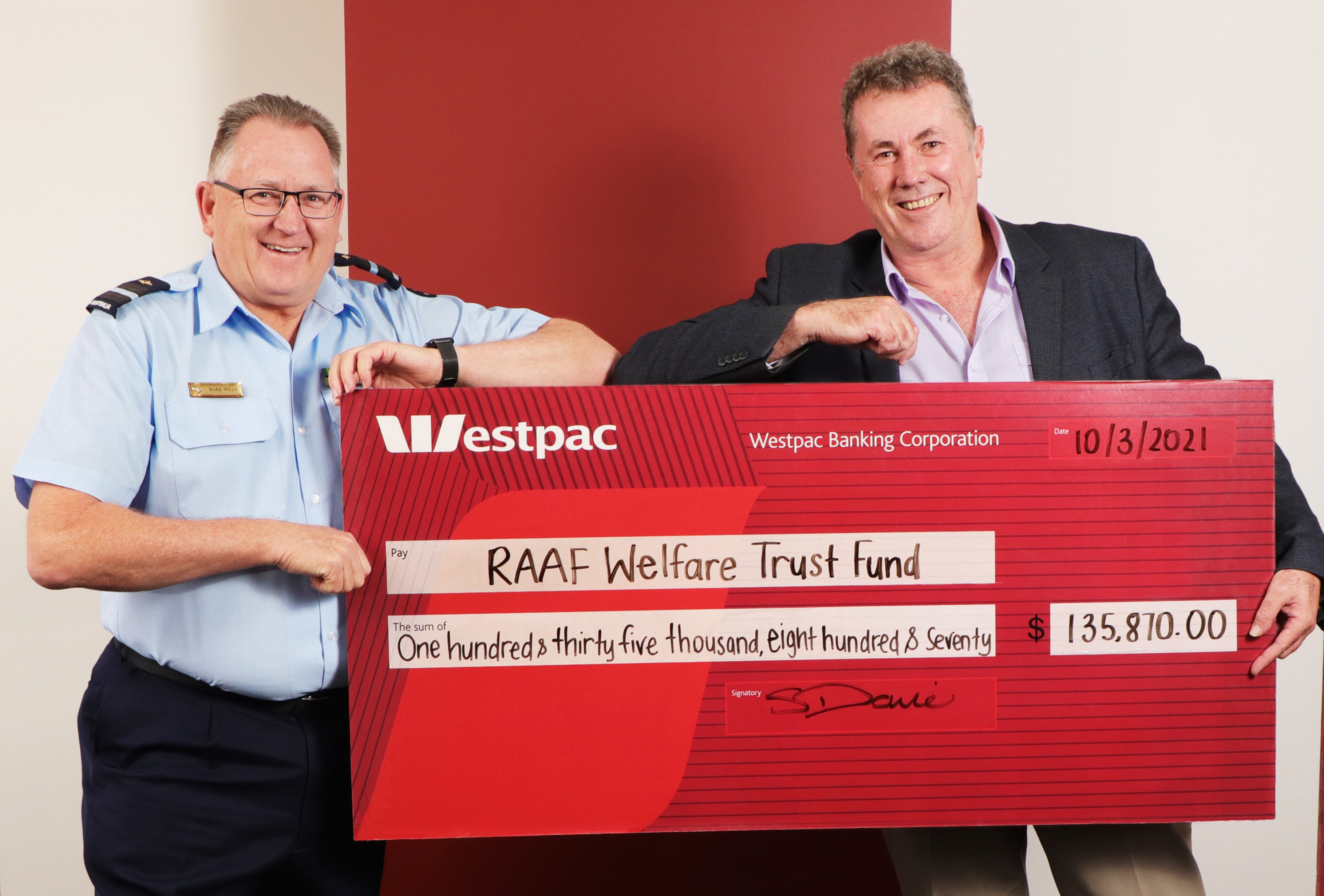 RAAF Welfare Trust Fund Cheque (1)