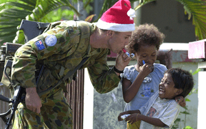 Australian soldier in East Timor