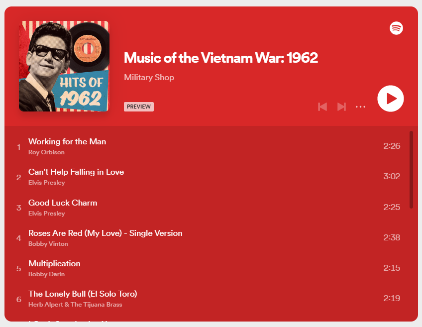 Vietnam War 1962 Music