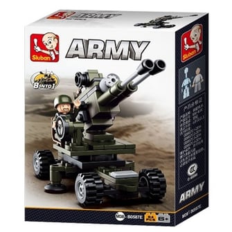 A box with a military toy