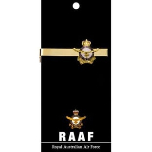 Air Force Tie Bar On Card Air Force 20mm full colour enamel tie bar. Order now from the military specialists. Displayed on a presentation card. This beautiful gold plated tie bar looks great on both work and formal wear.