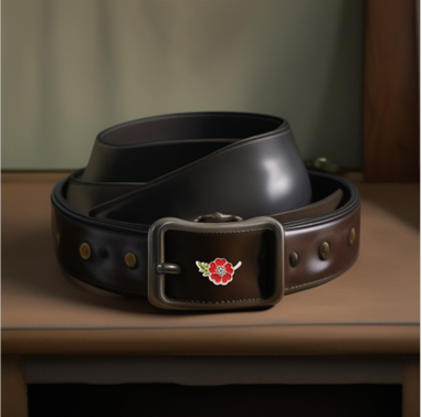 A black belt with a buckle